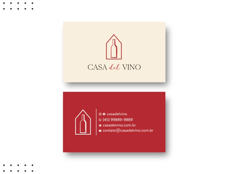 Cartão de Visitas Casa del Vino