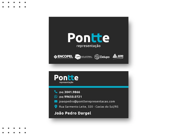 Cartão de Visitas Pontte Representação