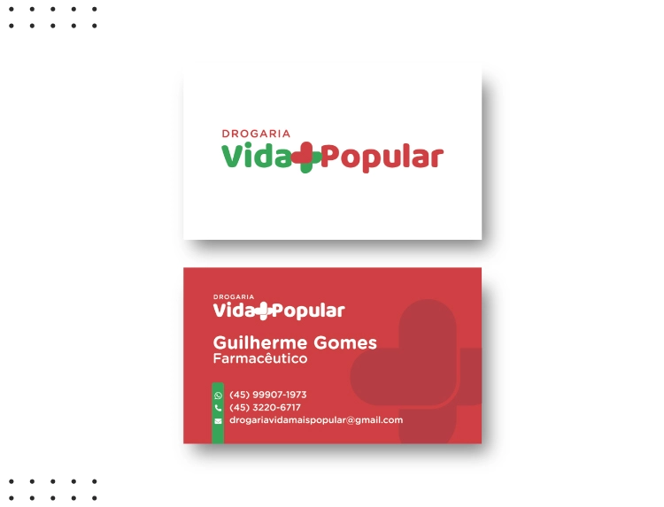 Cartão de Visitas Vida+Popular